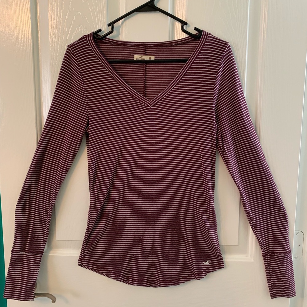 Maroon Hollister long sleeve